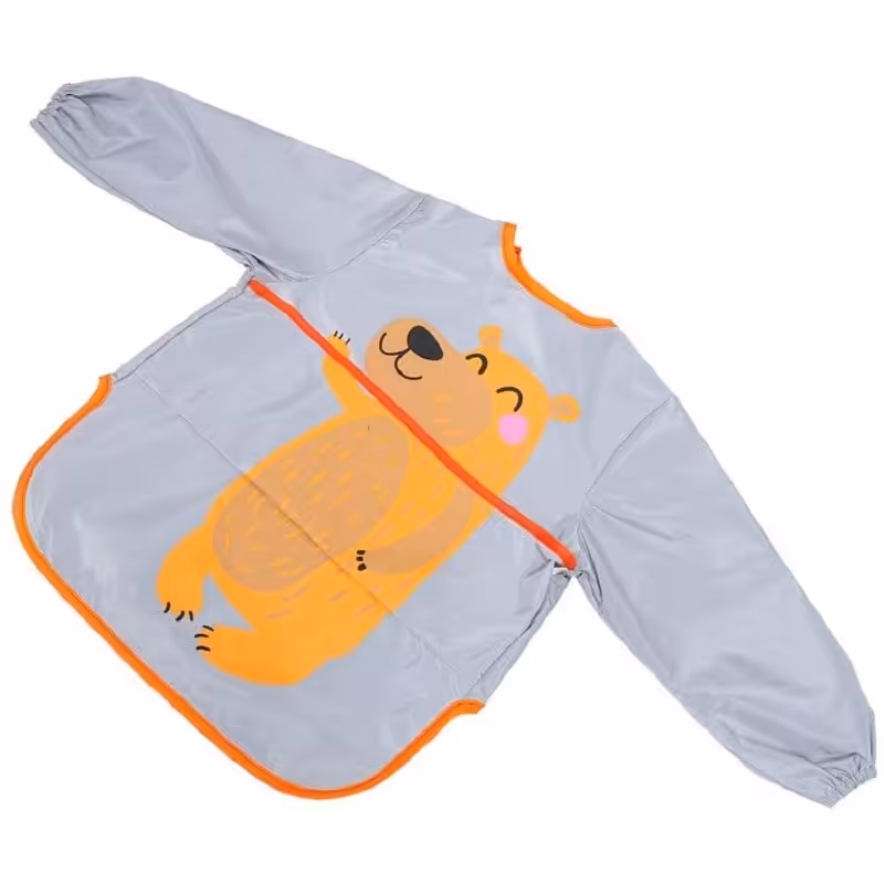 پیشبند آستین دار کودک خرس تنبل 