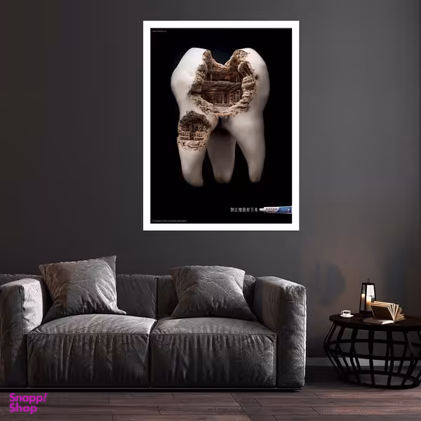 تابلو بکلیت طرح پوسیدگی دندان مدل قاب شاسی W-S9334