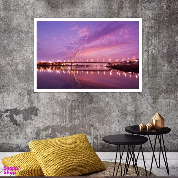 تابلو بکلیت طرح منظره پل تایوان مدل قاب شاسی W-s8139