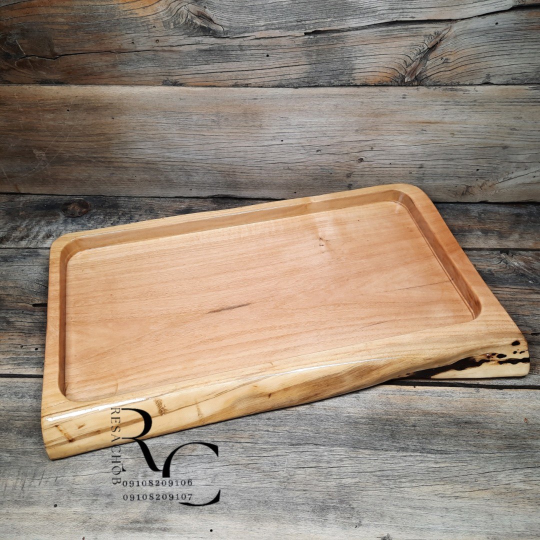 سینی چوب گردو یک تکه با پوشش ضد اب کد C1217