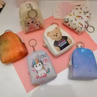 کیف هندزفری جاکلیدی دار  و اویز کیف چرم مصنوعی کیفیت عالی مناسب پول و وسایل کوچک