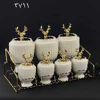 سرویس پاسماوری سرامیکی طرح گوزن هشت پارچه