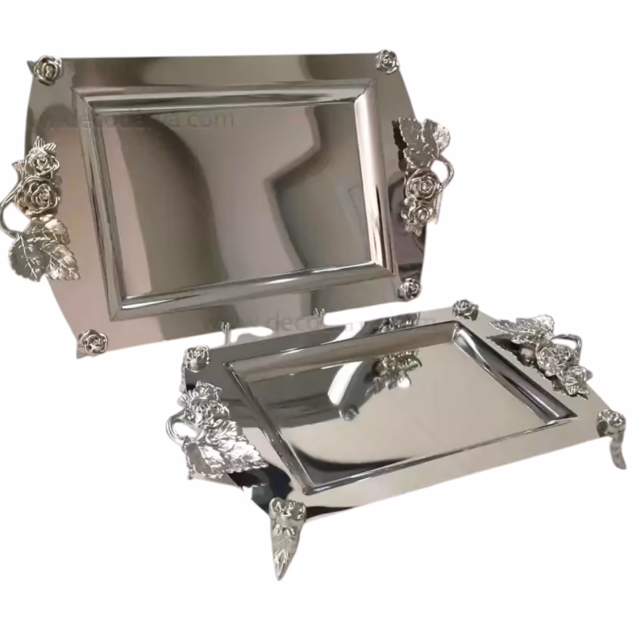 سینی دو تیکه استیل نگیر نگار مدل N300