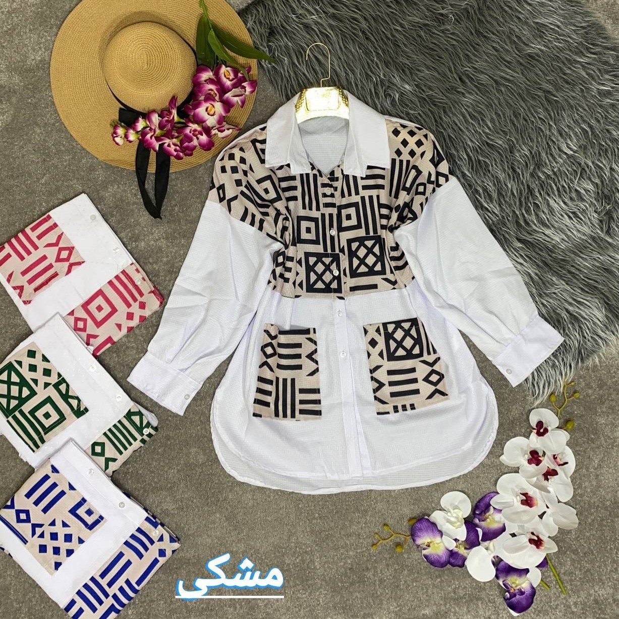 مانتو ژاکارد جلو دکمه طرح دار فوق العاده زیبا جداب و شیک تنخور عالی کیفیت کار تضمینی (پارت 2)