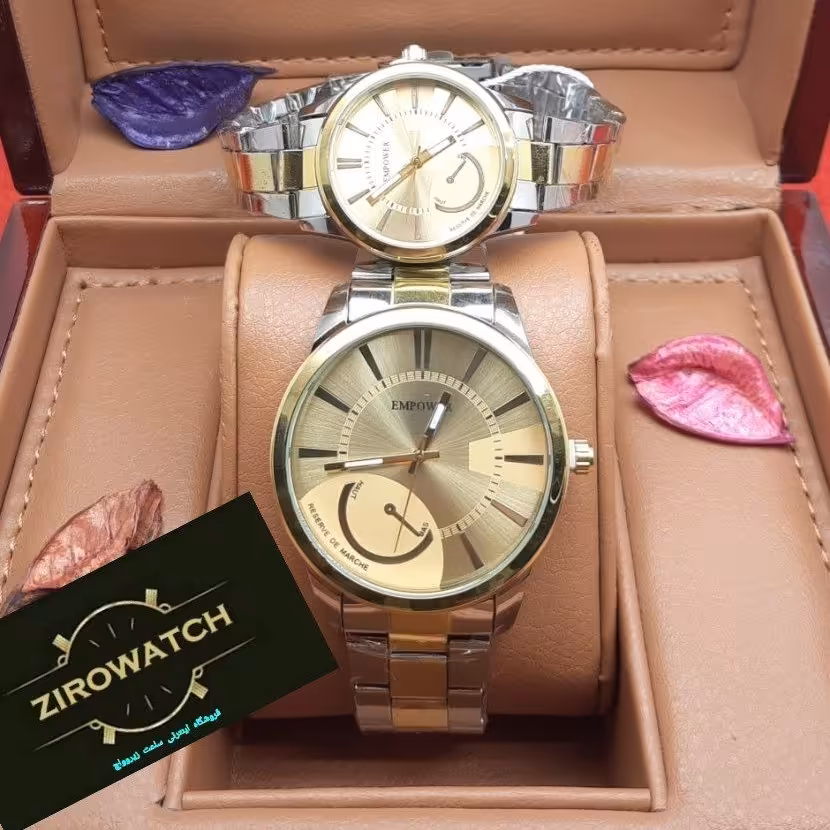 ساعت ست قفلی امپاور در طرح های مختلف رنگ طلایی مشکی نقره ای دورنگ ( کد GT202 )