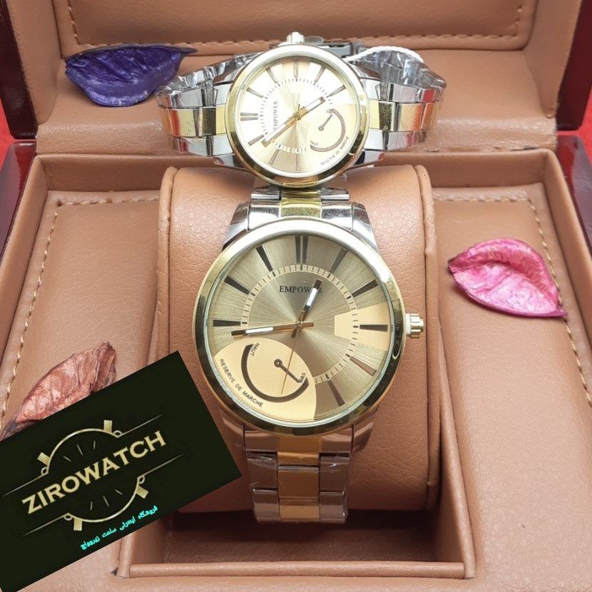 ساعت ست قفلی امپاور در طرح های مختلف رنگ طلایی مشکی نقره ای دورنگ ( کد GT202 )