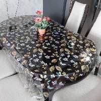 سفره ی شیشه ای خارجی 160 سانتی عرض 137 