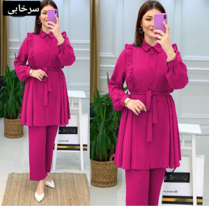 مانتو شلوار زنانه کرپ مازراتی اعلا