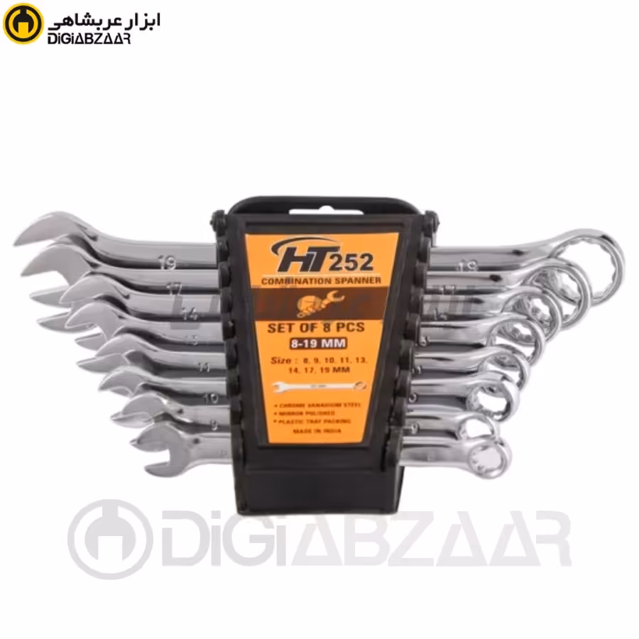 مجموعه 8 عددی آچار یکسر تخت یکسر رینگی مدل HT 252
