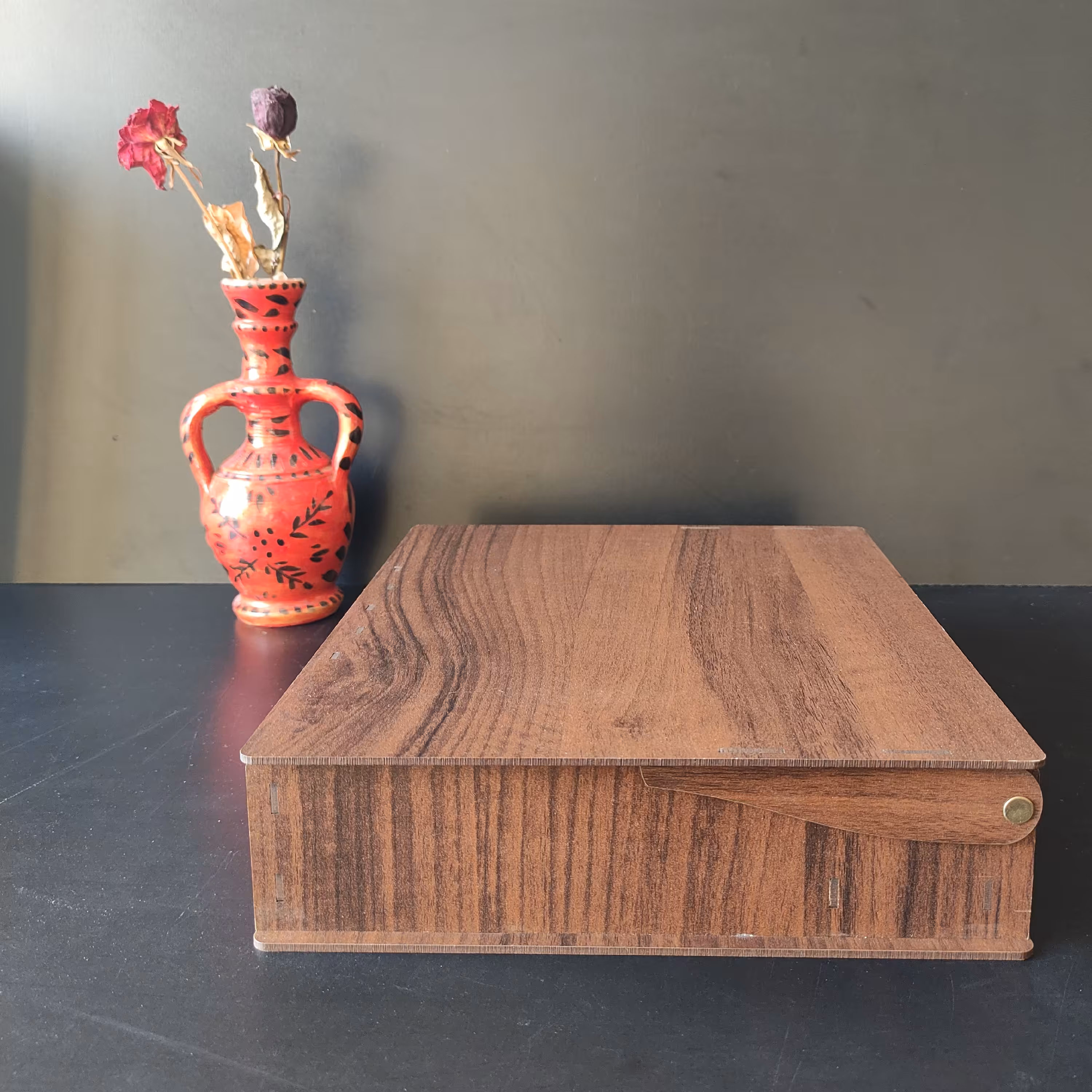 جعبه تی بگ بزرگ قهوه ای تیره