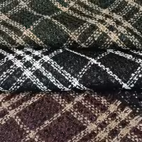 پارچه پالتو زمستانه شانل ترک چهارخانه لمه دار گرم بالا جنس درجه یک 