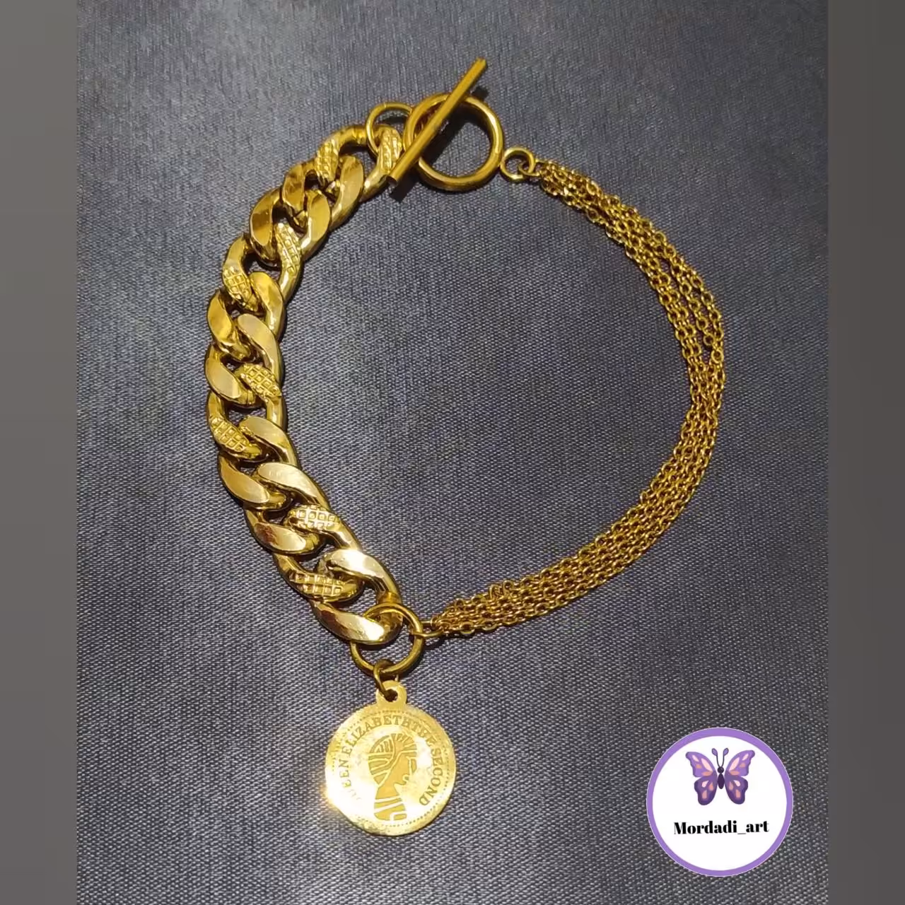 دستبند ترکیبی کارتیر و سکه