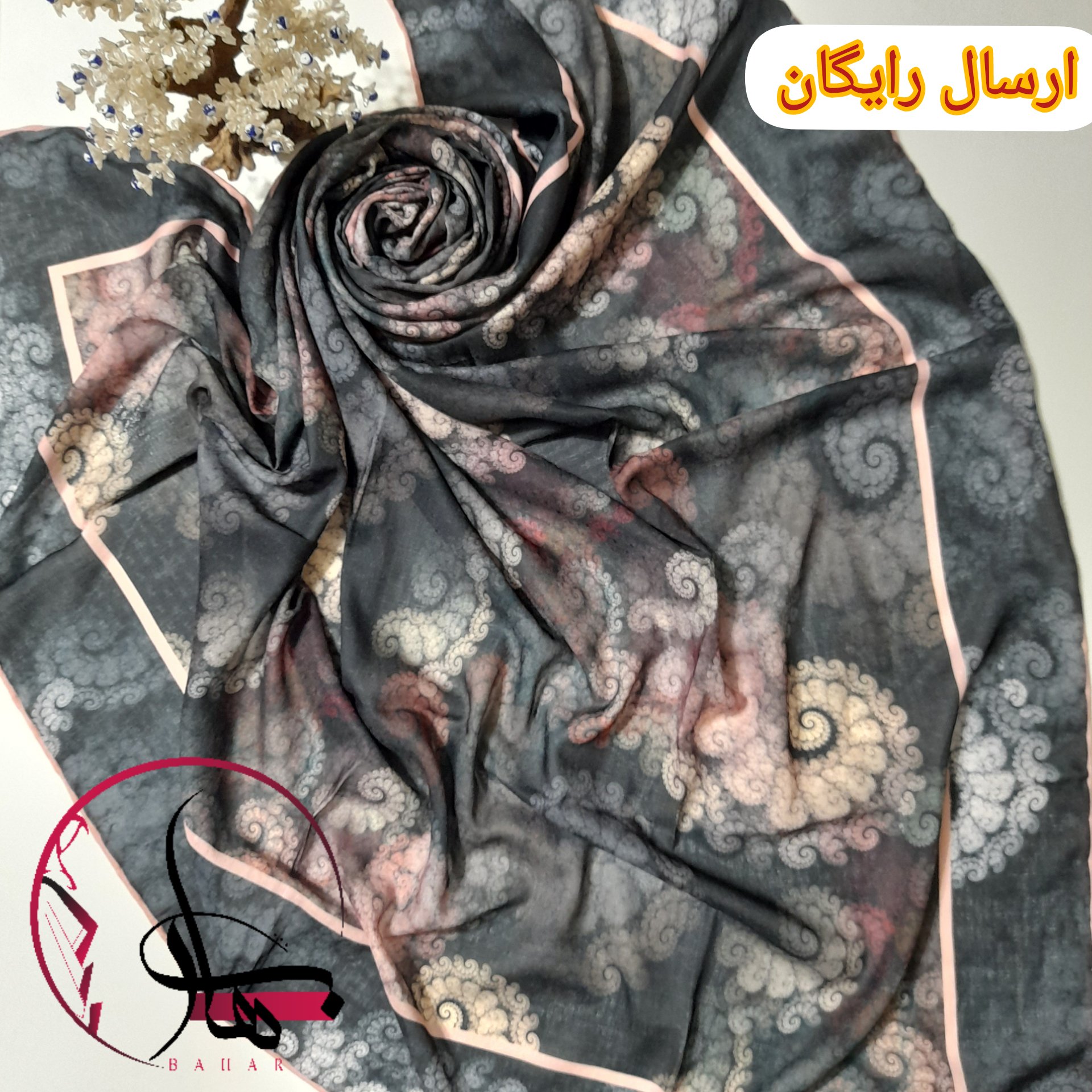روسری نخ کریستال نگینی