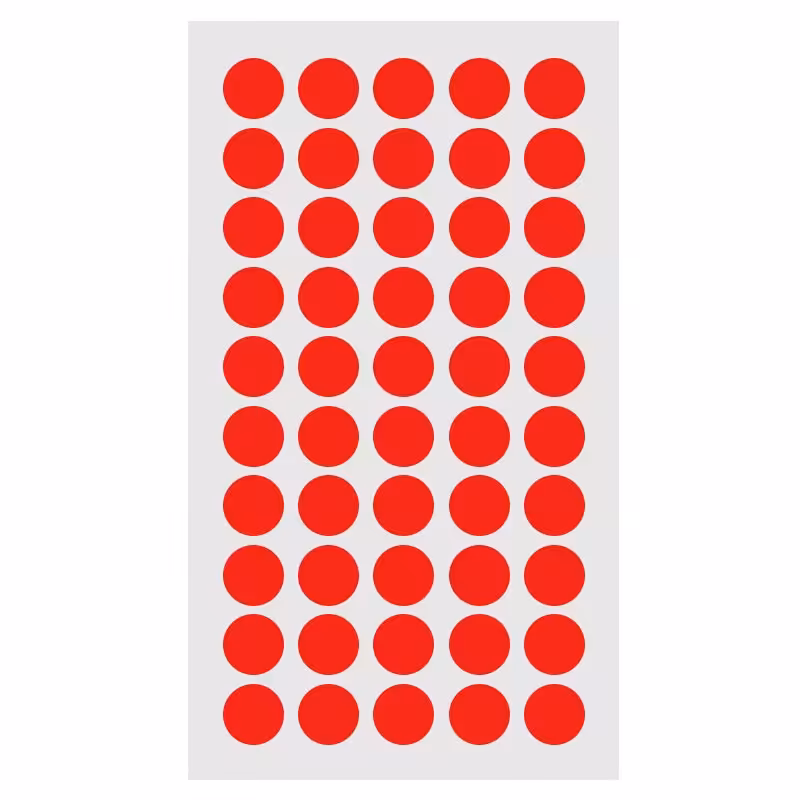 خرید برچسب دایره ای قرمز قطر 1 سانتی متر بسته 100 برگی