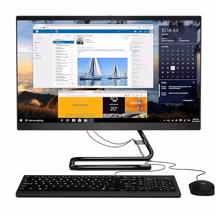 کامپیوتر آل این وان لنوو مدل IdeaCentre A340 Core i3 10110U 8GB 256GB 24 inch Intel