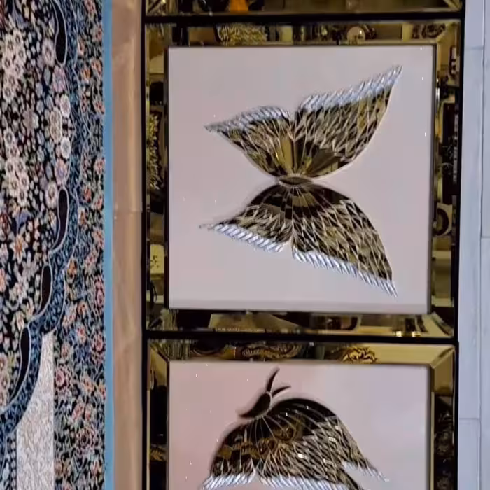 تابلو آینه کاری سه تیکه در ابعاد 70 در170