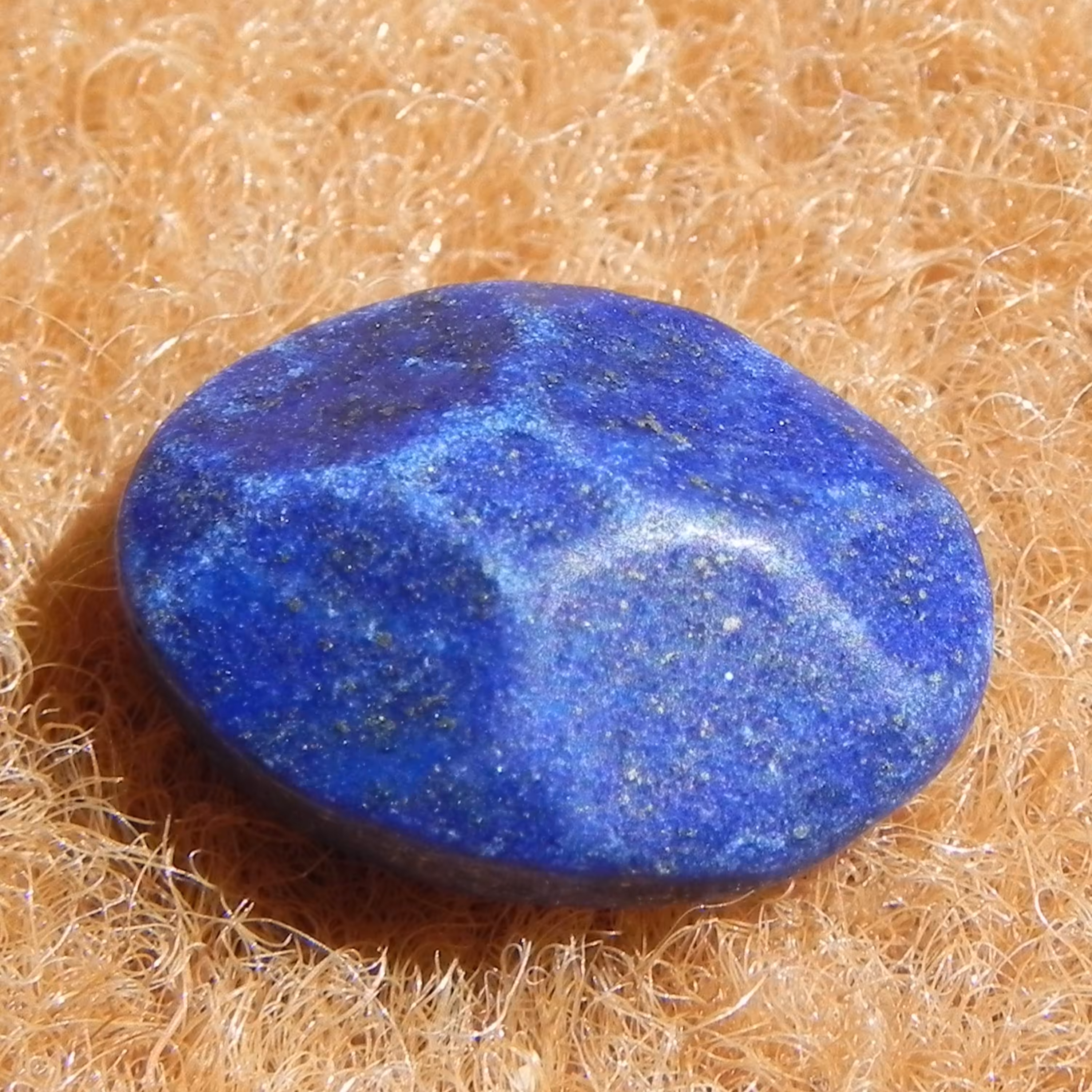 نگین لاجورد افغانستان اصل سایز1.3سانت معدنی آبی تراش دار