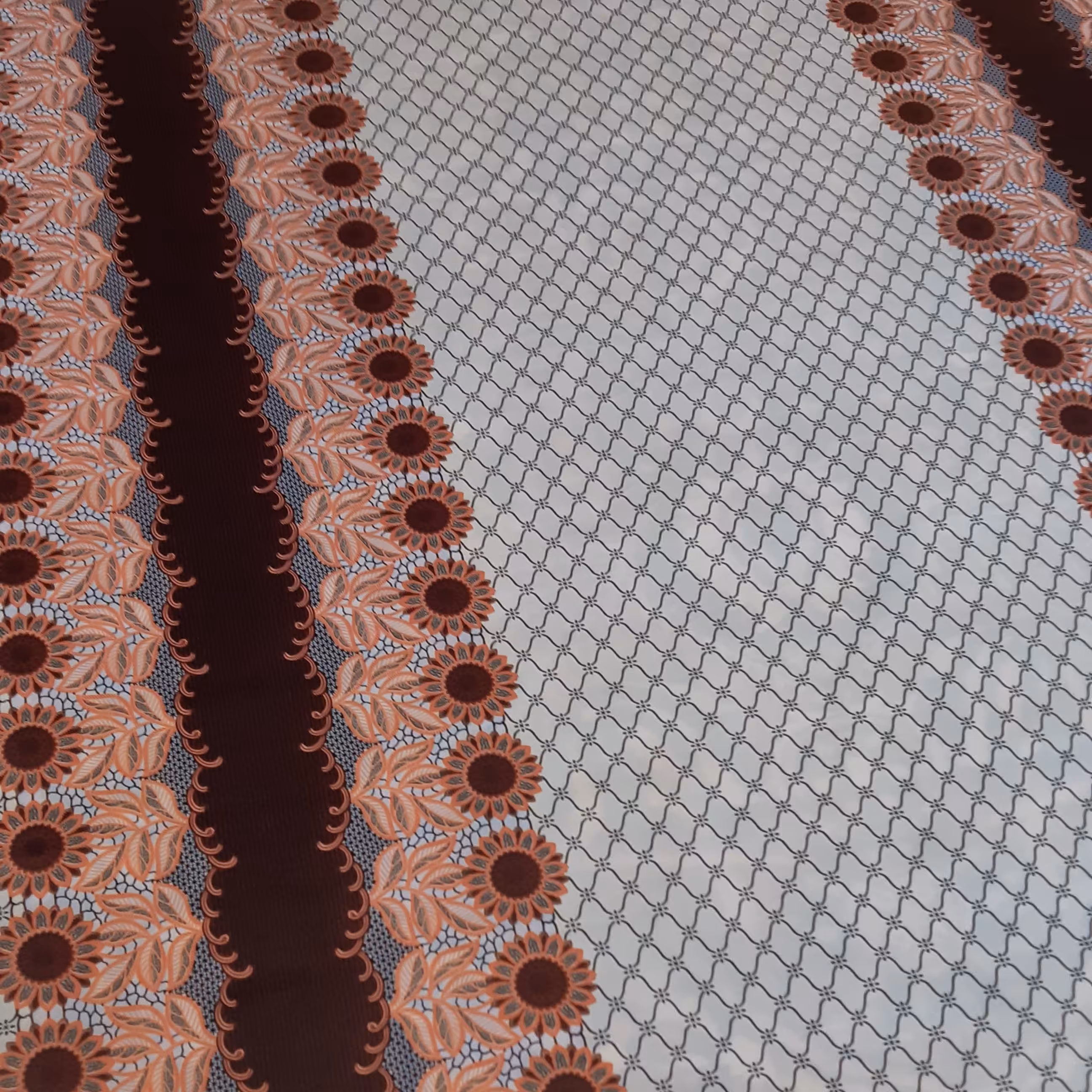 سفره متری مجلسی عرض 140 طرح حاشیه افتابگردان