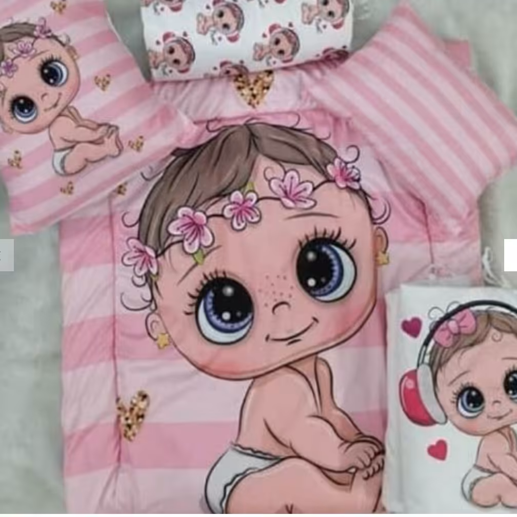 روتختی مخمل پنبه طرح دختروپسر7 تکه