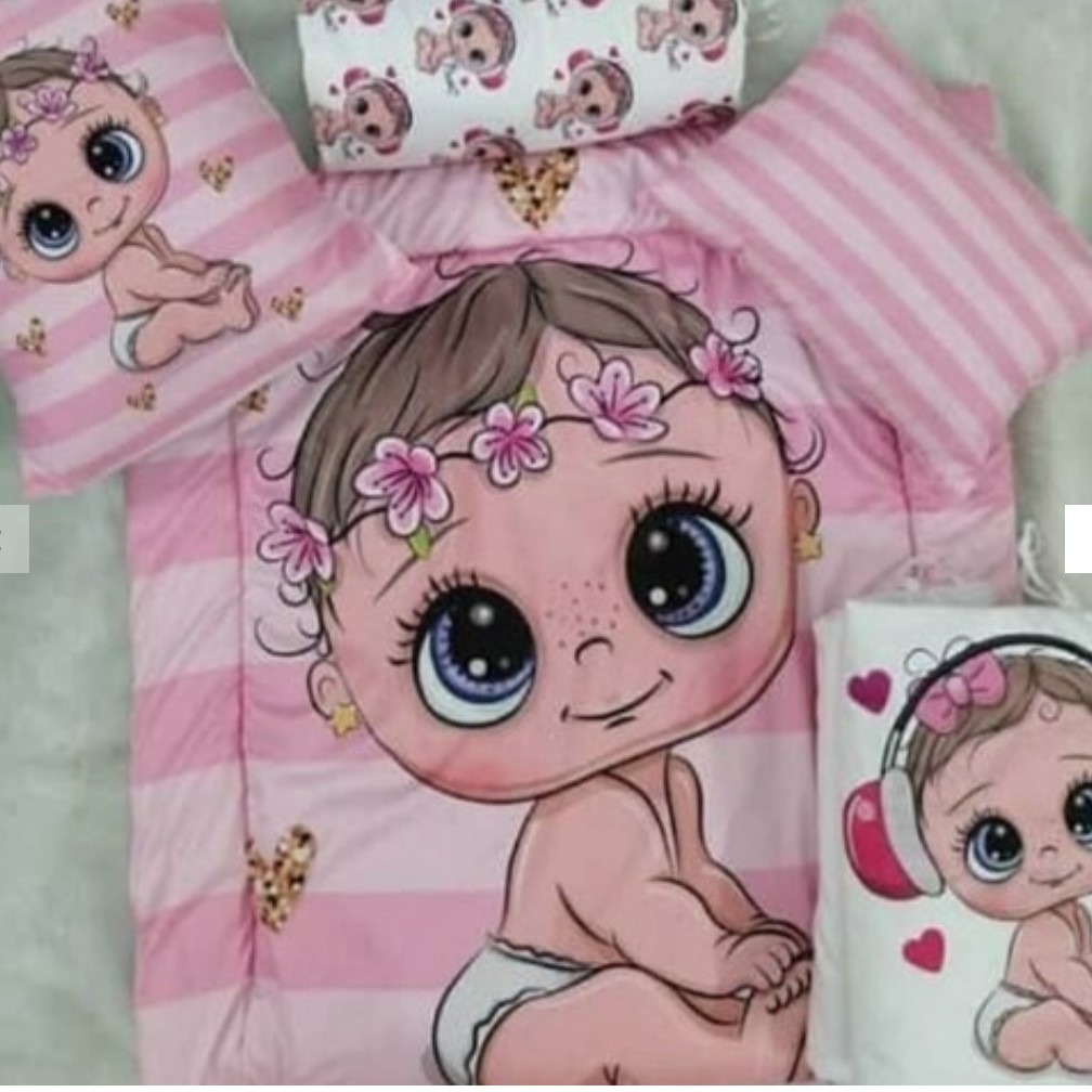 روتختی مخمل پنبه طرح دختروپسر7 تکه
