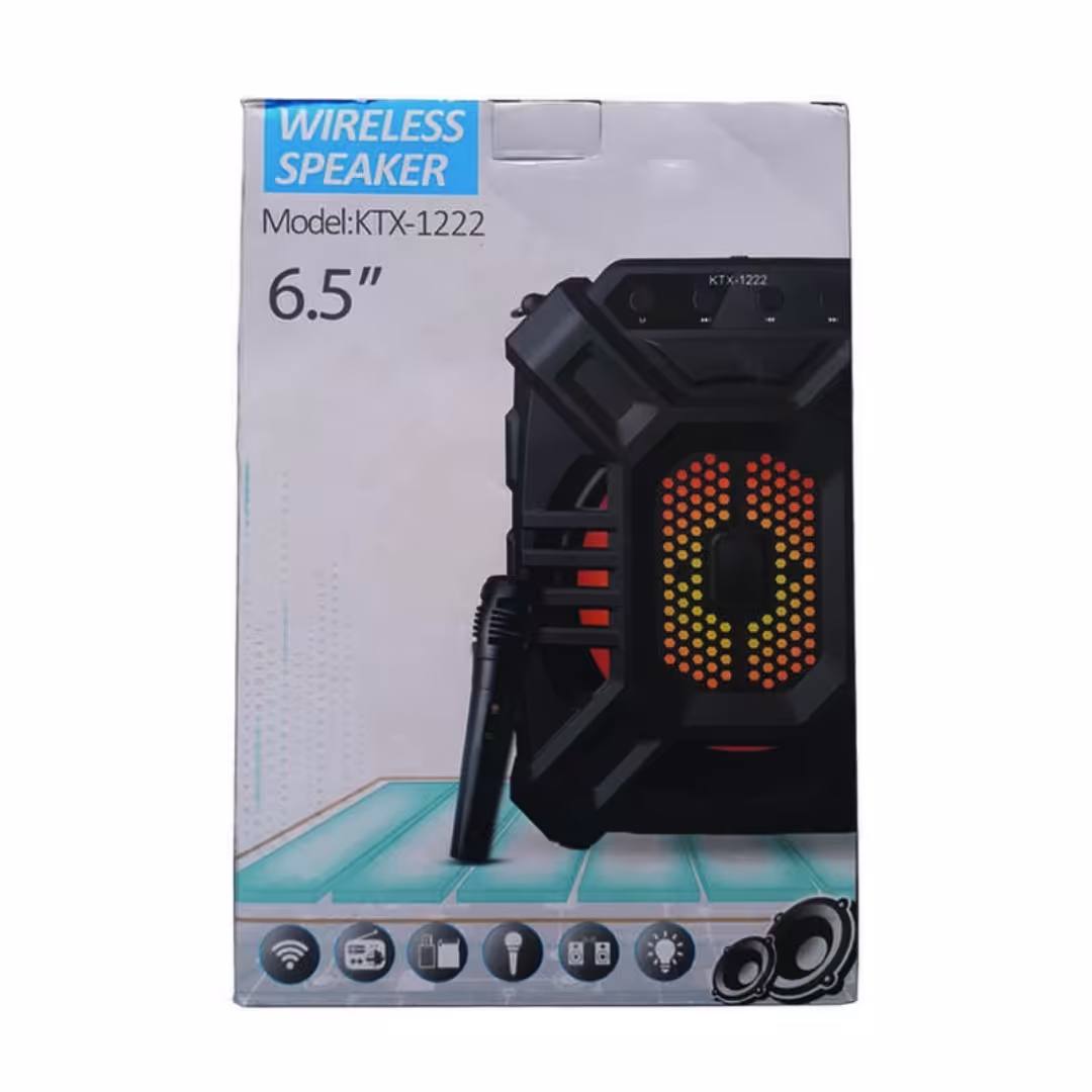 اسپیکر بلوتوثی 6.5 اینچKTX مدل1222 همراه با میکروفون  