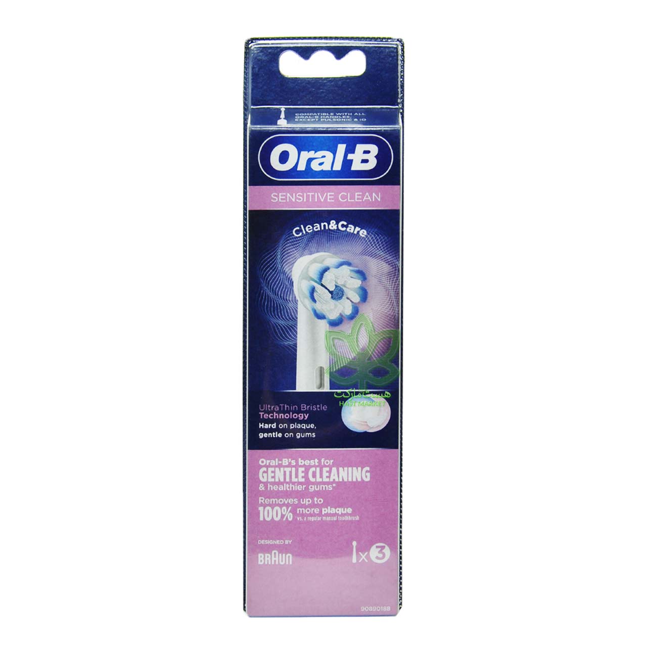 سری یدک مسواک برقی 3 عدد سنسیتیو کلین اورال بی - OralB