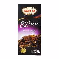 شکلات 82 درصد تلخ بدون گلوتن 100 گرم والور - valor
