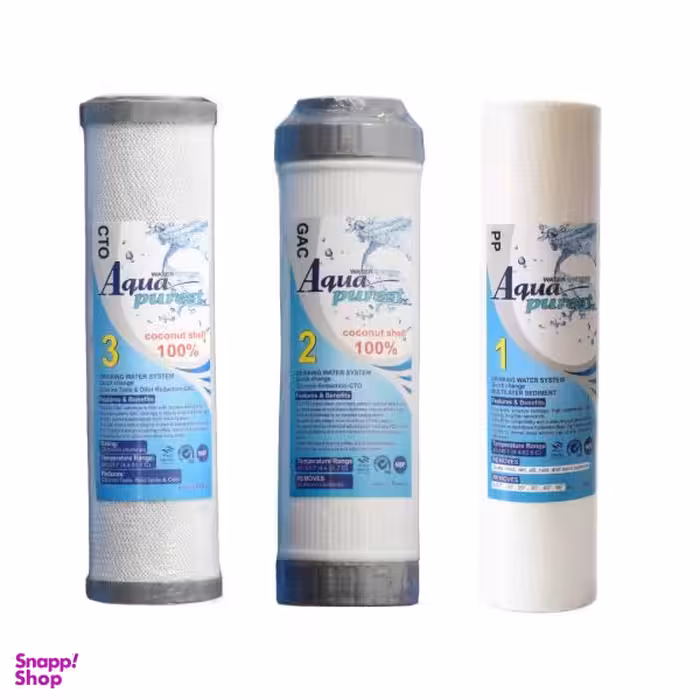 فیلتر دستگاه تصفیه کننده آب آکوا پیورست مدل TKB-NEW03 بسته 3 عددی