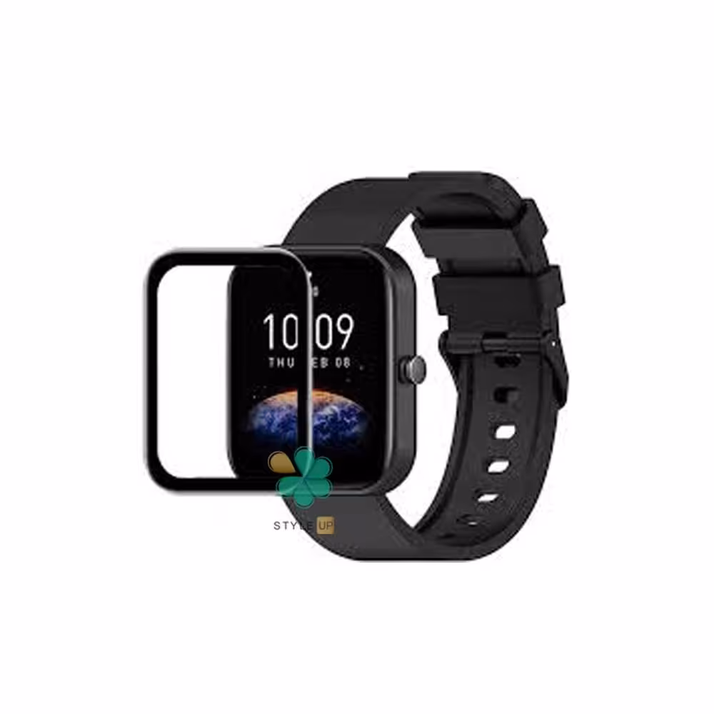 محافظ صفحه گلس دور ژله ای ساعت Amazfit Bip 3