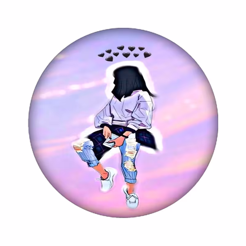 استیکر لپ تاپ طرح دختر کد 4357