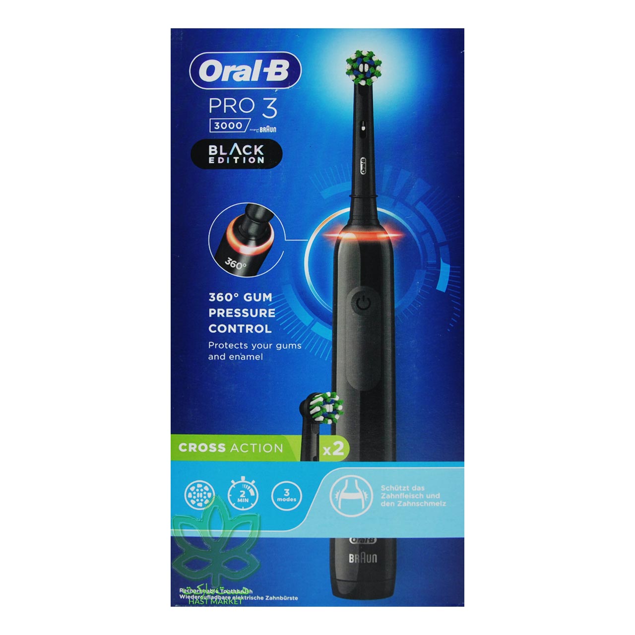 مسواک برقی اورال بی با 2 تا سری یدک پرو 3 کراس اکشن - OralB