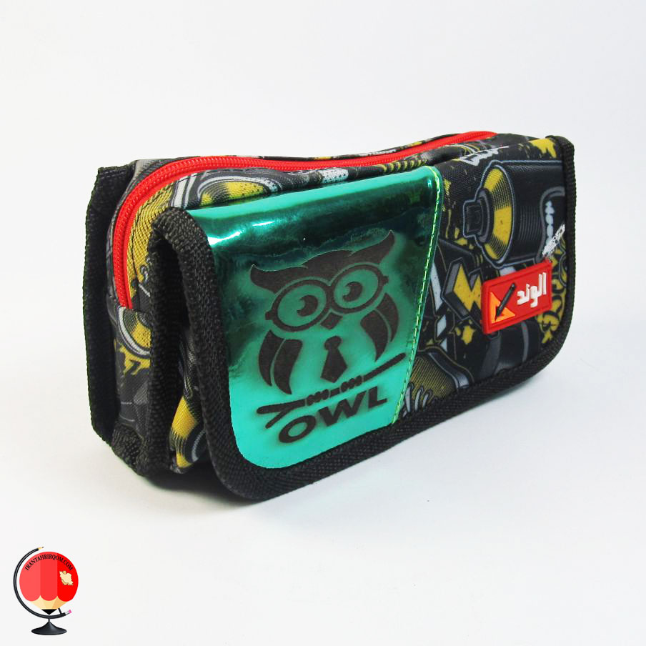 جامدادی اسپرت سه زیپ طرح جغد الوند