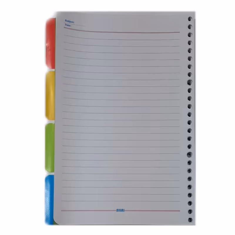 خرید کاغذ یدک کلاسور 26 حلقه 100 برگ همراه با جدا کننده