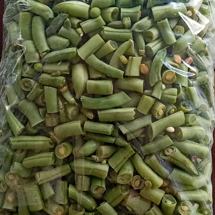 لوبیا سبز خردشده و شسته شده شرکتی و بهداشتی 400 گرمی