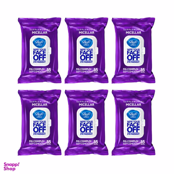 دستمال مرطوب دافی (Dafi) مدل Micellar مجموعه 6 عددی