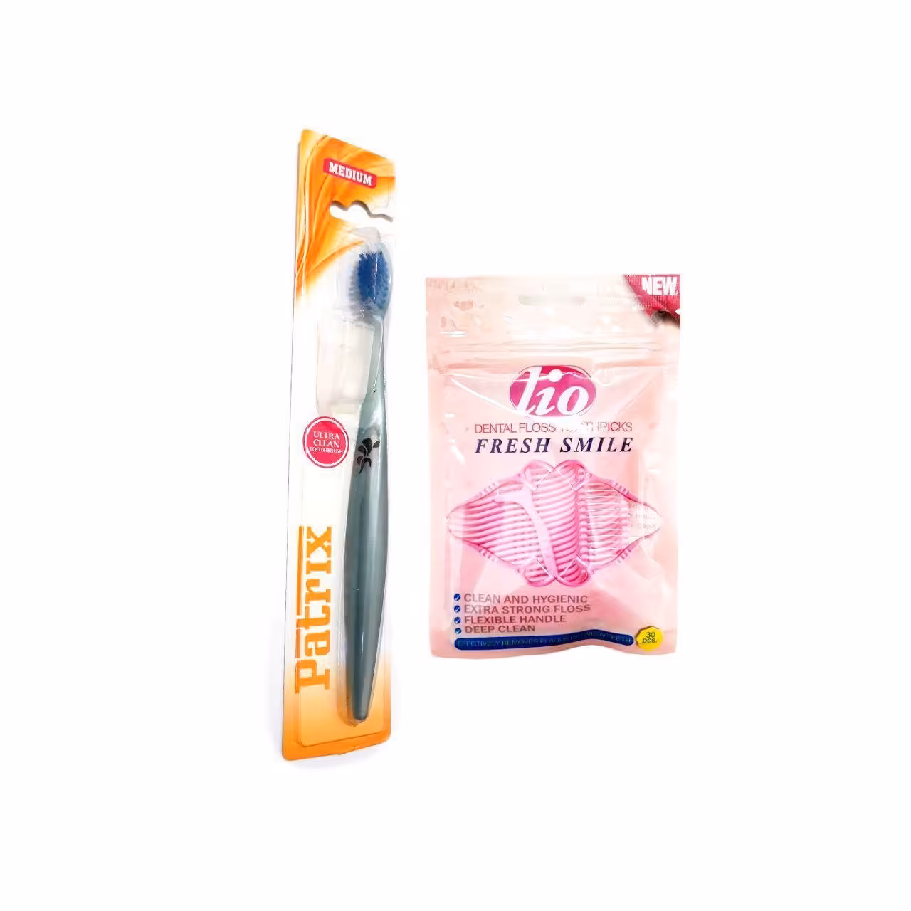 پک مسواک پاتریکس با نخ دندان و خلال دندان کمانی لیو 30 عددی