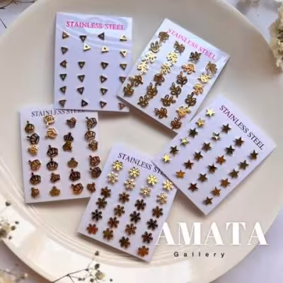 گوشواره استیل میخی