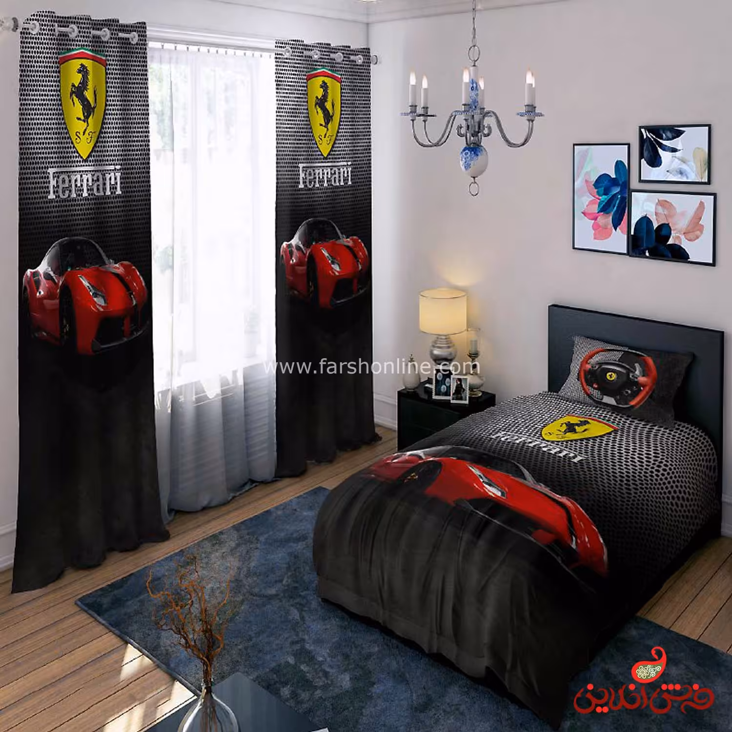 روتختی طرح ماشین فراری(ferrari) کد 15527