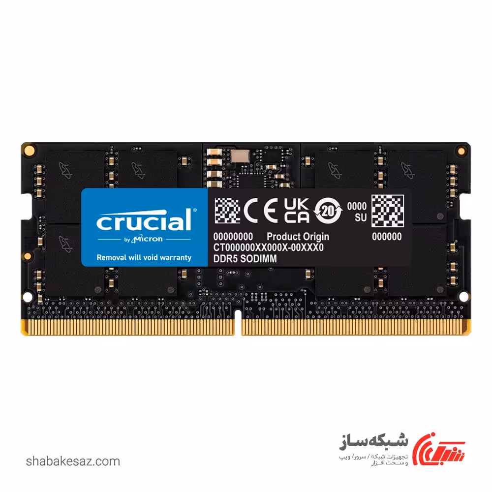 قیمت و خرید رم لپتاپ کروشیال Crucial DDR5 5600 16GB - شبکه ساز