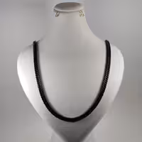 زنجیر استیل مشکی مردانه طرح کارتیر طول 58 سانتی متر رنگ ثابت