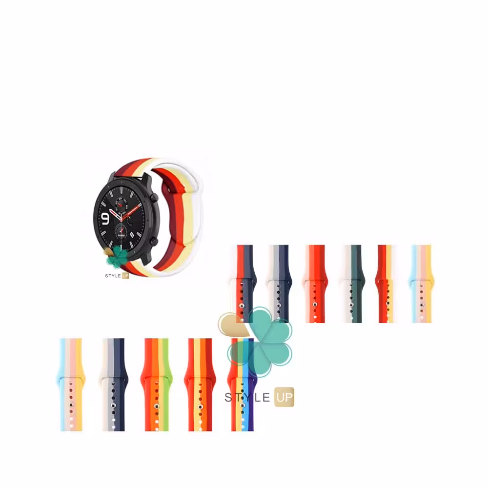 بند سیلیکونی ساعت شیائومی Xiaomi Amazfit GTR 47mm مدل رنگین کمان