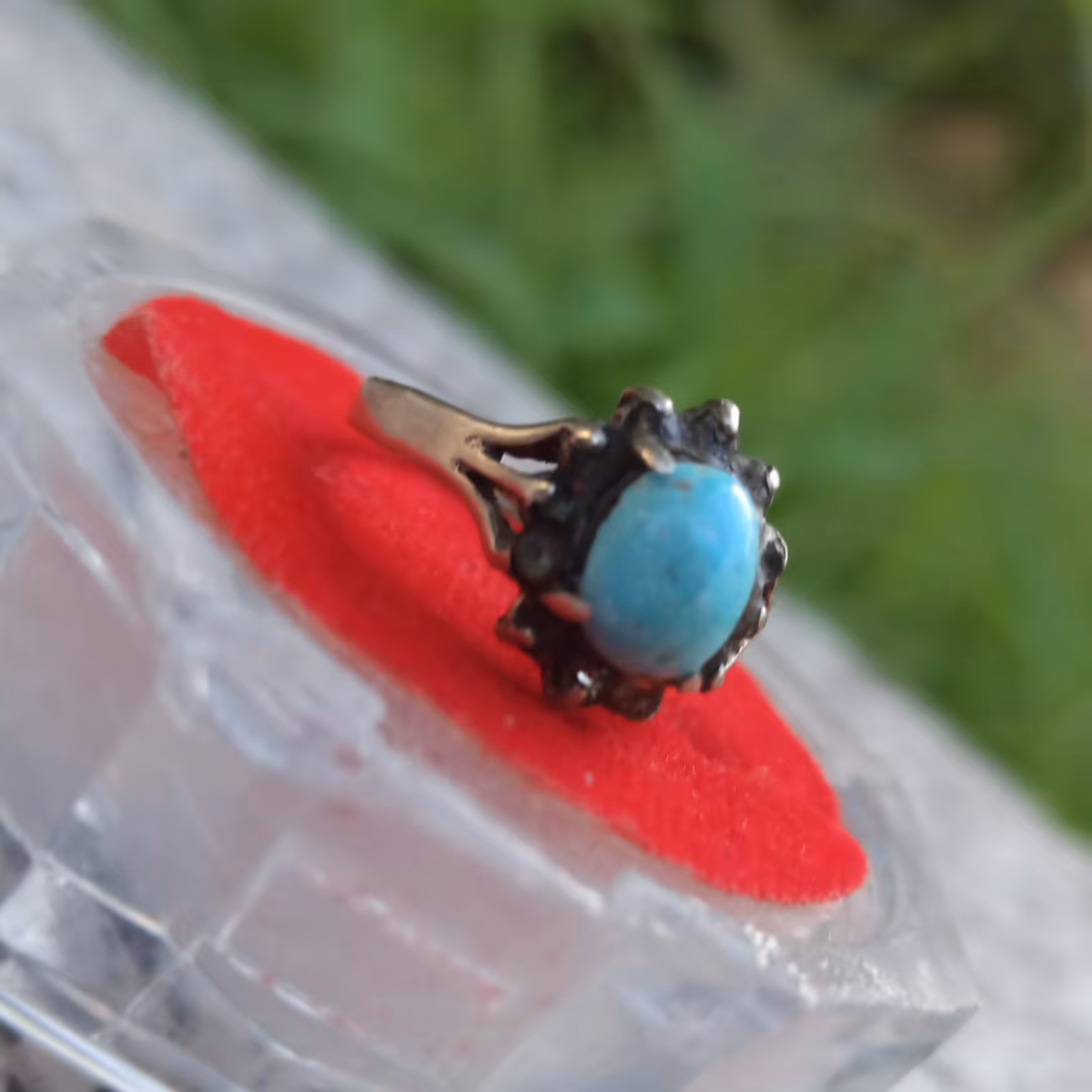 انگشتر نقره زنانه فیروزه اصیل نیشابوری زیبا