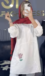 شومیز الیاف گلدوزی