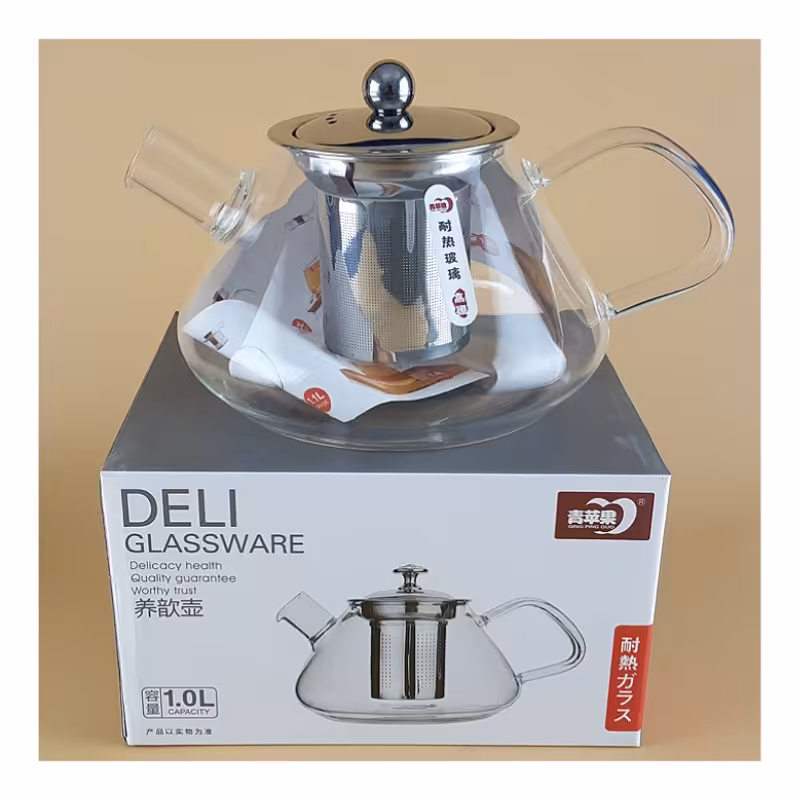 قوری پیرکس برند دلی مدل کف پهن 