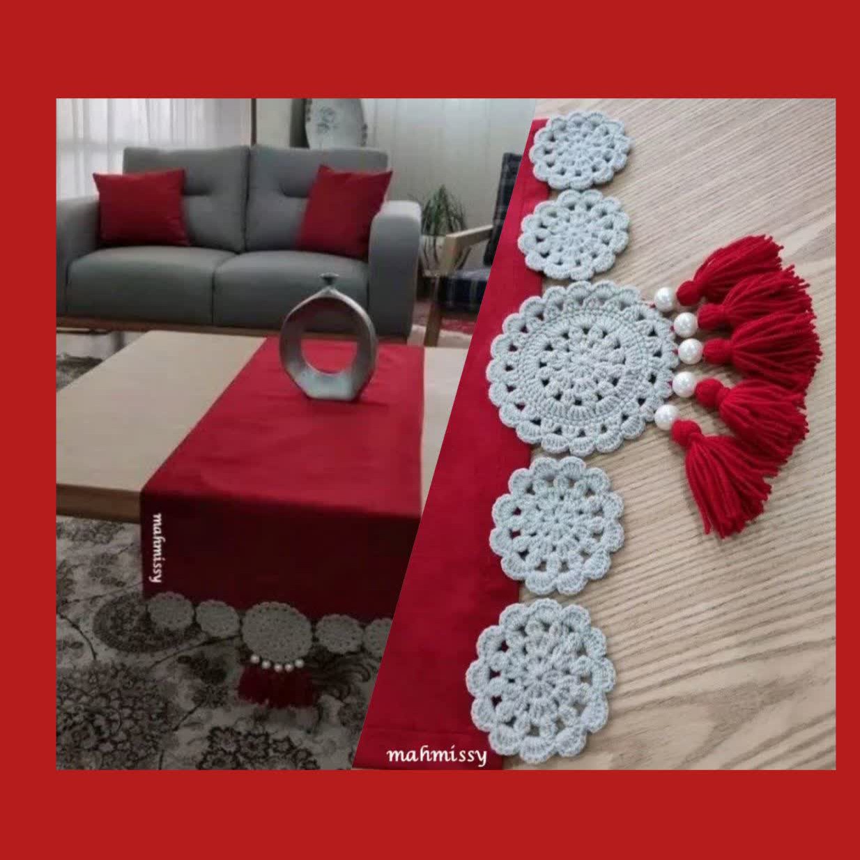 سِت کوسن و رانر ترکیب پارچه و بافت