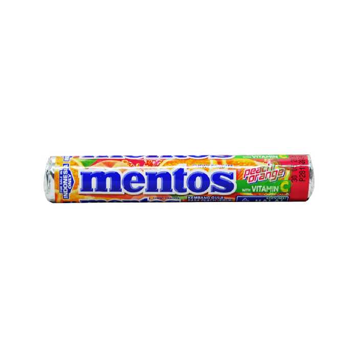 دراژه منتوس هلو و پرتقال با ویتامین سی 29 گرم - mentos