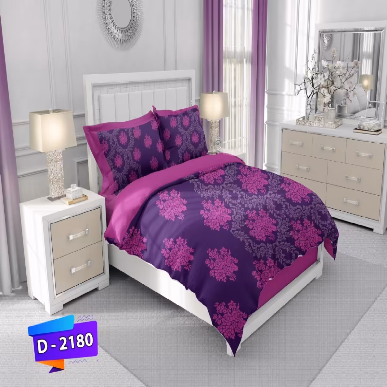 سرویس روتختی لمان کد 2180 دونفره 6 تکه