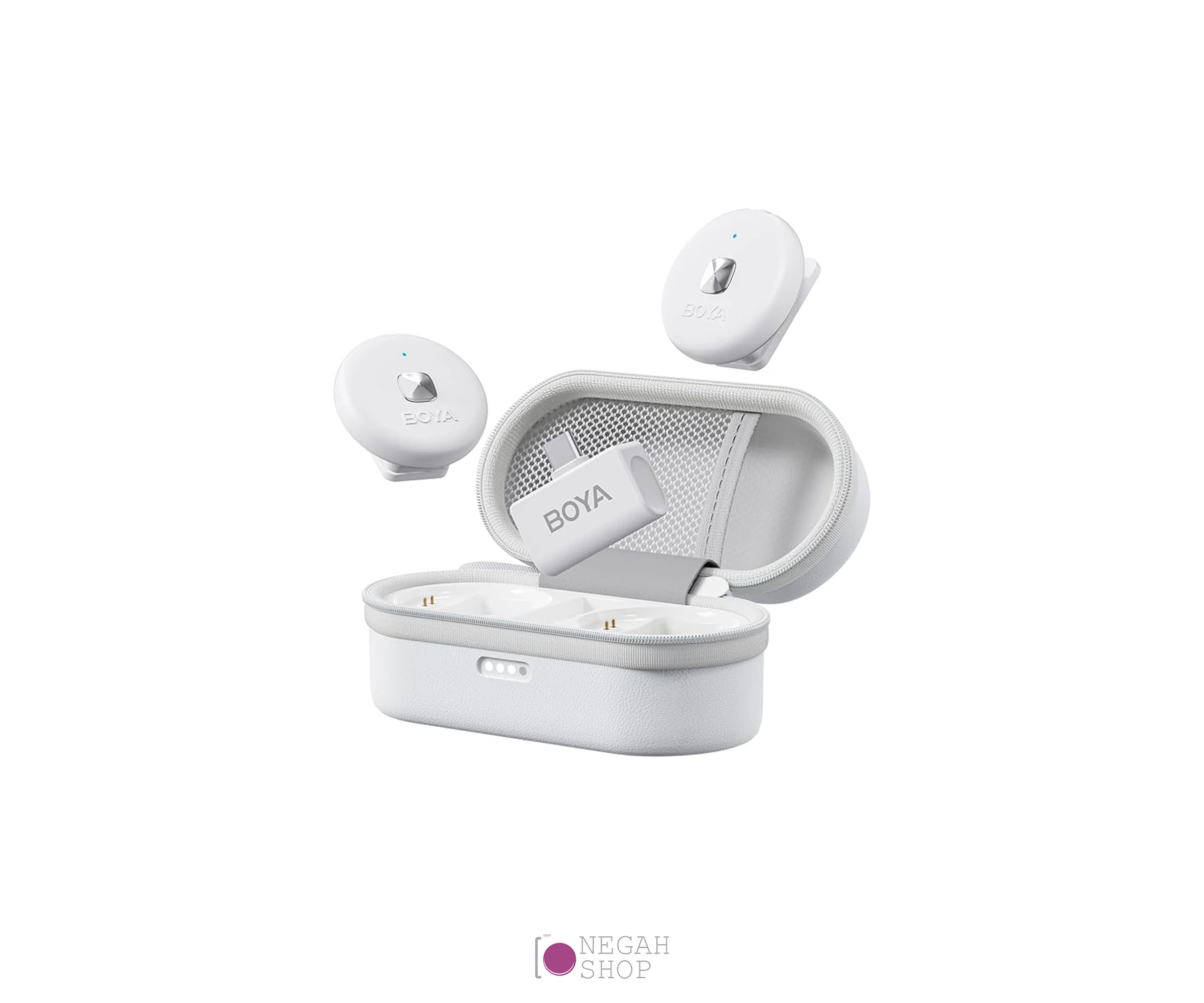 میکروفون بی سیم دو کاناله Boya Omic-U Type C سفید