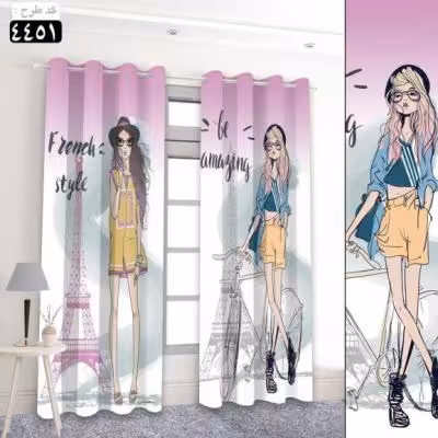 پرده تصویری طرح استایل فرانسوی