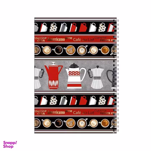 دفتر مشق 50 برگ بامبیلیپ طرح قهوه و کافه لاته کد 4968791